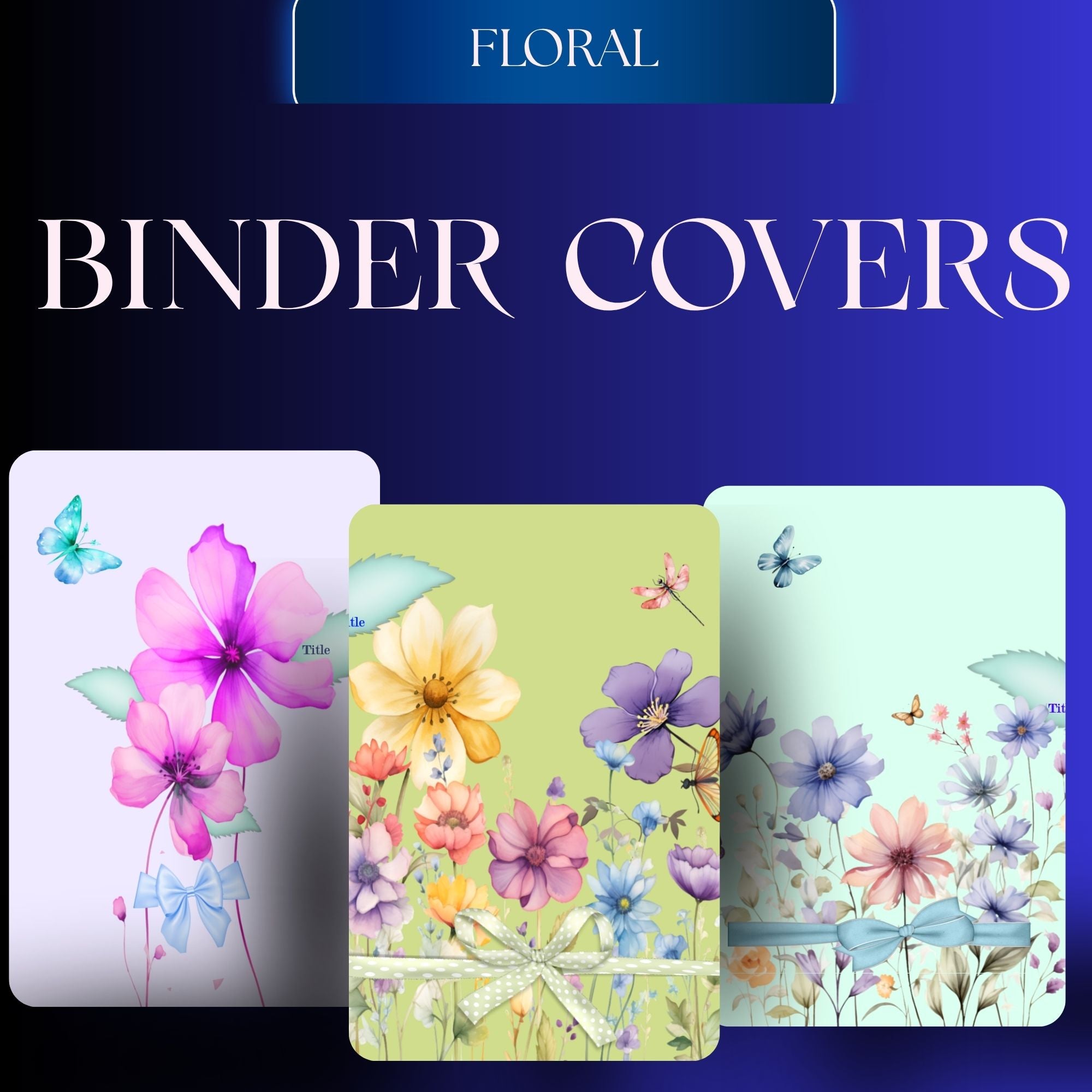 Floral Binder Cover